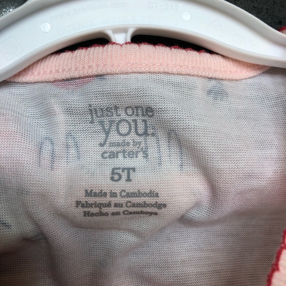 Carter ‘Just One You’ 2 pk of footed pajamas-cheetah print and sheep, size 5T. - Picture 5 of 11